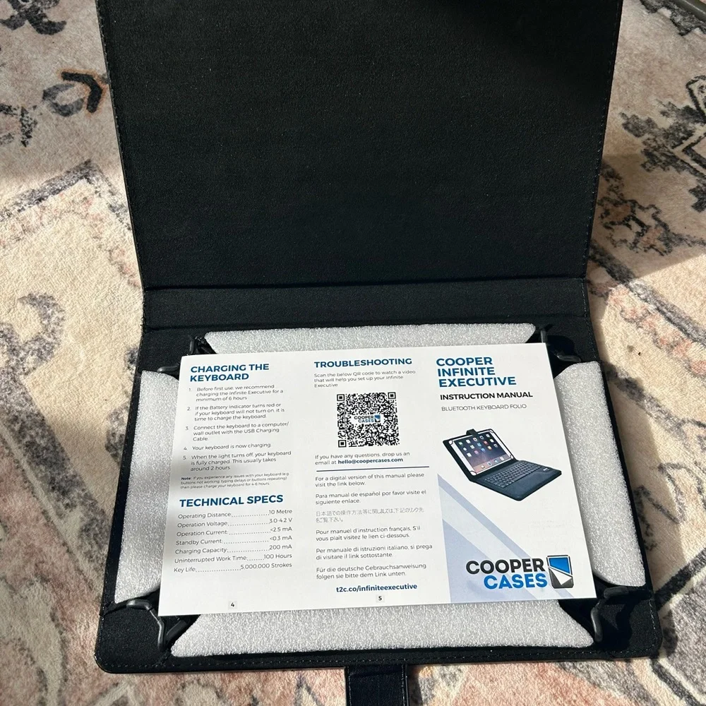 💻New!Tablet case: Infinite Executive Universal Tablet + Bluetooth Keyboard Folio